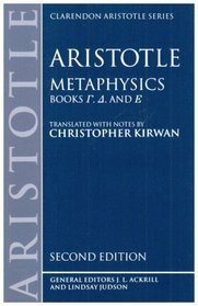 Metaphysics: Books Gamma, Delta, and Epsilon (Clarendon Aristotle Series) (Bks.4-6)