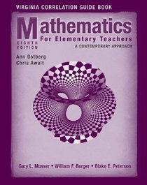 Mathematics for Elementary Teachers, Virginia Correlation Guide Book: A Contemporary Approach