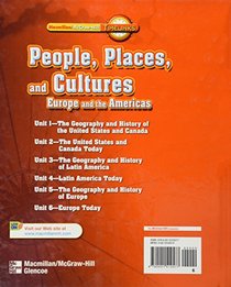 People, Places, and Cultures, Europe and the Americas
