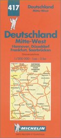 Michelin Germany Midwest Map No. 417 (Michelin Maps & Atlases)