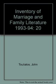 Inventory of Marriage and Family Literature 1993-94