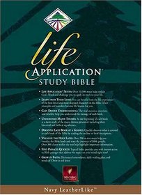 Life Application Study Bible, New Living Translation, Navy LeatherLike