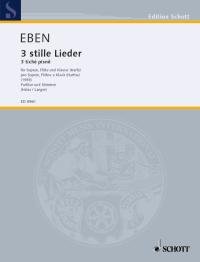 Drei stille Lieder - soprano, flte et piano (harpe) - Partition et parties - ED 8960