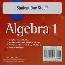 Holt McDougal Algebra 1: Student One Stop DVD-ROM Algebra 1 2011