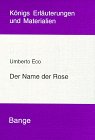 Der Name der Rose: Königs Erläuterungen und Materialien, 00391.