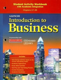 Introduction to Business Student Activity Workbook Chapters 17-35