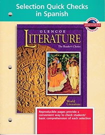 Glencoe Literature World Literature Selection Quick Check in Spanish. (Paperback)