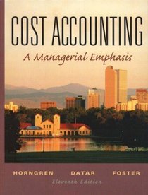Cost Accounting: a Managerial Emphasis with Pin Card