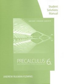 Study Guide for Stewart/Redlin/Watson's Precalculus: Mathematics for Calculus, 6th