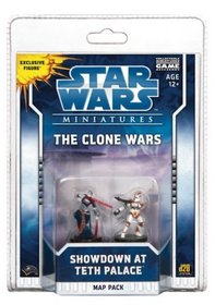 The Clone Wars: Showdown at Teth Palace: A Star Wars Miniatures Map Pack (Star Wars Miniatures Product)