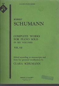 Schumann Complete Works, Volume VII