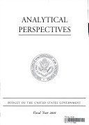 Analytical Perspectives, Budget of the United States Government, Fiscal Year 2001
