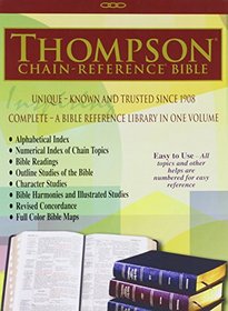 Thompson Chain Reference Bible (Style 309blue) - Regular Size NKJV - Bonded Leather
