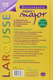 Larousse Dictionnaire Super Major 9-12 Ans (French Edition)