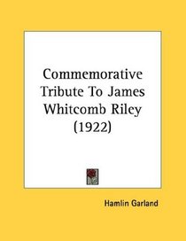 Commemorative Tribute To James Whitcomb Riley (1922)