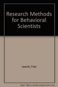 Research Methods for Behavioral Scientists