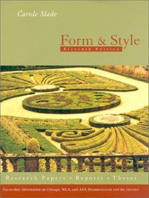 Research Papers, Reports, Theses (Form and Style, 11th Edition)