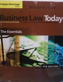 Bundle: Cengage Advantage Books: Business Law Today: The Essentials, 9th + WebTutorTM on Blackboard 1-Semester Printed Access Card, 9th Edition
