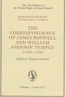The Correspondence of James Boswell and William Johnson Temple, 1756-1795 : Volume 1: 1756-1777 (Boswell Correspondence)