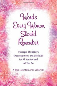 Words Every Woman Should Remember: Messages of Support, Encouragement, and Gratitude for All You Are and All You Do (A Blue Mountain Arts Collection), An Inspiring Gift Book for Her