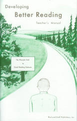 Developing Better Reading Teacher Manual