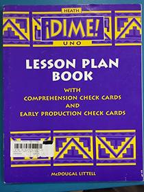 Lesson Plan Book (Heath Dime! Uno)