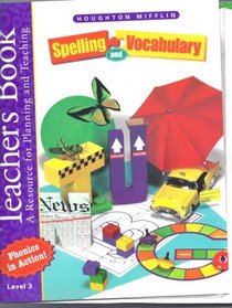 Spelling and Vocabulary: Level 3 With Disk : Spiral Binding