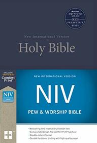 NIV, Pew and Worship Bible, Hardcover, Blue, Comfort Print
