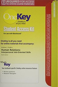 OneKey Blackboard Student Access Code Card for Human Relations: Interpersonal Job-Oriented Skills