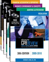 Bisk CPA Review: 4-Volume Set - 38th Edition 2009-2010 (Comprehensive CPA Exam Review 4-Volume Set)