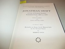 Jonathan Swift: A List of Critical Studies Published from 1895 to 1945