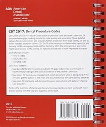 CDT 2017 : Dental Procedure Codes