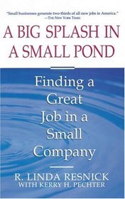A Big Splash in a Small Pond : Finding a Great Job in a Small Company