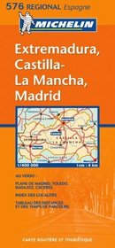 Extremadura, Castilla La Mancha (Regional Map)
