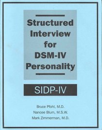 Structured Interview for DSM-IV Personality (Package of 5 Booklets)