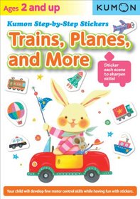 Kumon Step-by-Step Stickers:  Trains, Planes, and More