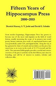 Fifteen Years of Hippocampus Press: 2000-2015