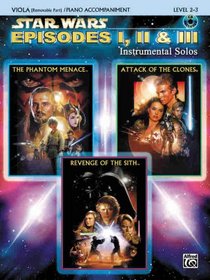 Star Wars Episodes I, II & III Instrumental Solos Book & CD (Viola & Piano Acc.) Edition)