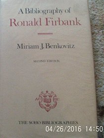 A Bibiography of Ronald Firbank (Soho Bibliographies)