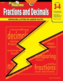 Power Practice Fractions and Decimals, Gr. 3-4