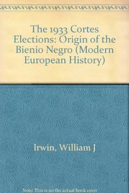 CORTES ELECTIONS OF 1933 (Modern European History. Spain and Portugal)