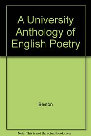 A University Anthology of English Poetry