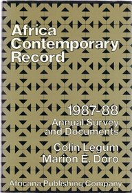 Africa Contemporary Record: Annual Survey and Documents 1987-1988