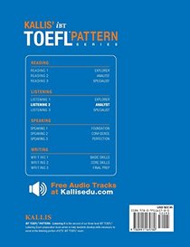 KALLIS' TOEFL iBT Pattern Listening 2: Capture (College Test Prep 2016 + Study Guide Book + Practice Test + Skill Building - TOEFL iBT 2016)
