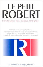 Petit Robert French Dictionary - Le Petit Robert