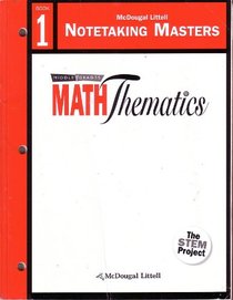 Math Thematics: Notetaking Masters Middle Grades, Book 1