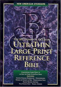 New American Standard Bible Ultrathin Large Print Reference: Burgundy Bonded Leather