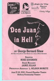 Hickory Community Theater Don Juan in Hell: An Adaptation and Abridgement