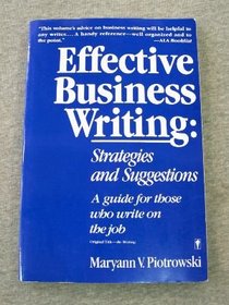 Effective Business Writing: Strategies and Suggestions