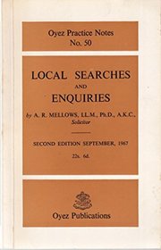 Local Searches and Enquiries (Practice Notes)
